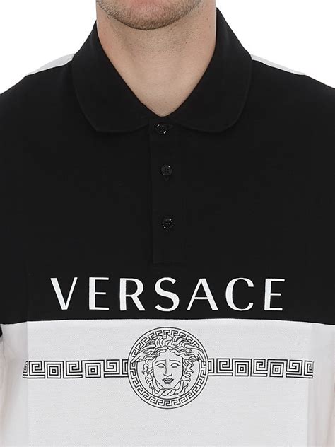 versace medusa embroidered polo|Versace Medusa Embroidered Polo Shirt .